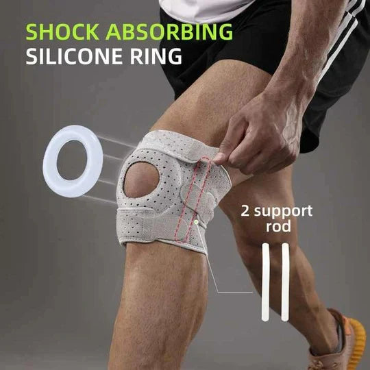 Knee Brace Open-Front Alignment Adjustable Compression & Side Stabilizers