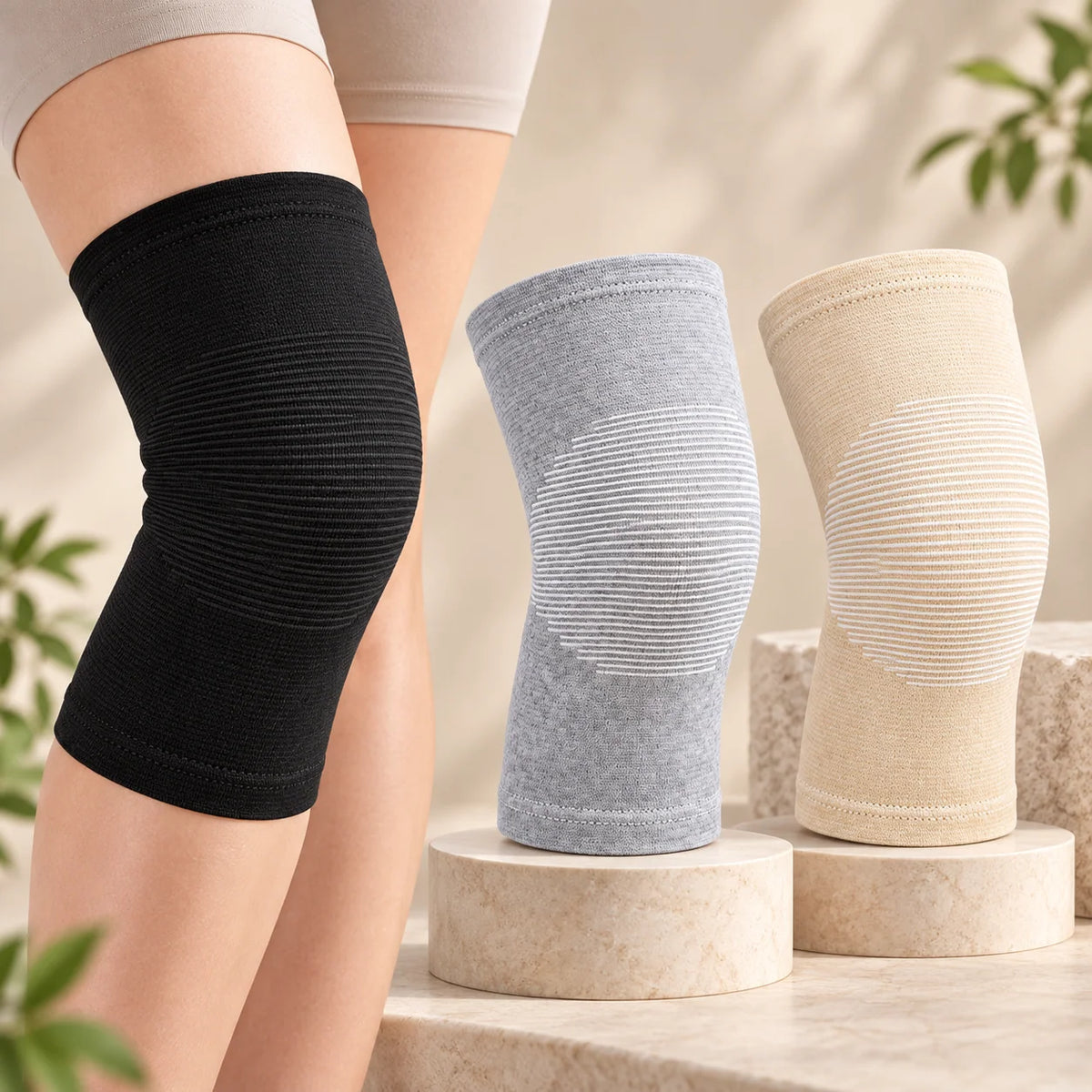 Knee Compression Sleeve Bamboo Breathable Moisture-Wicking Support