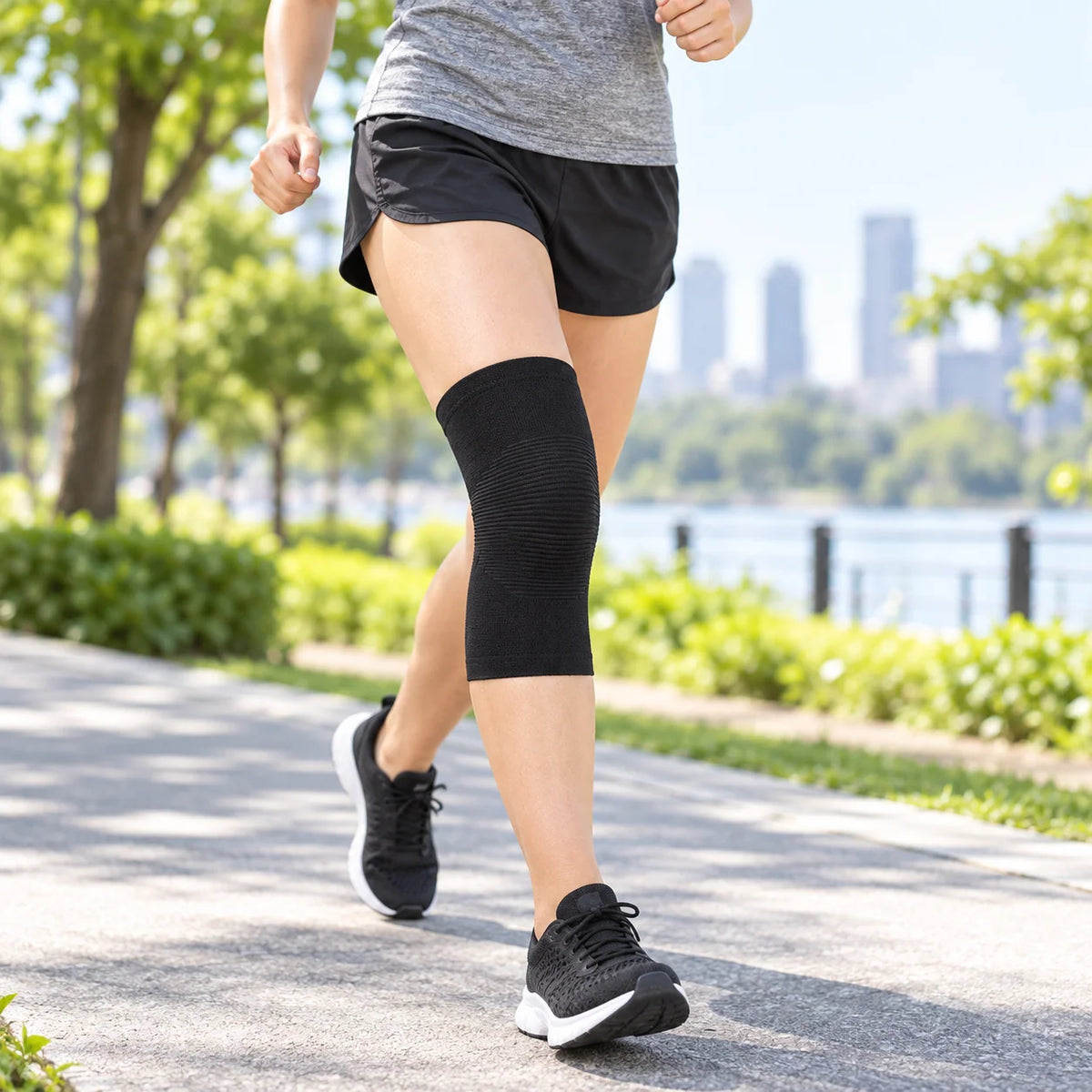 Knee Compression Sleeve Bamboo Breathable Moisture-Wicking Support