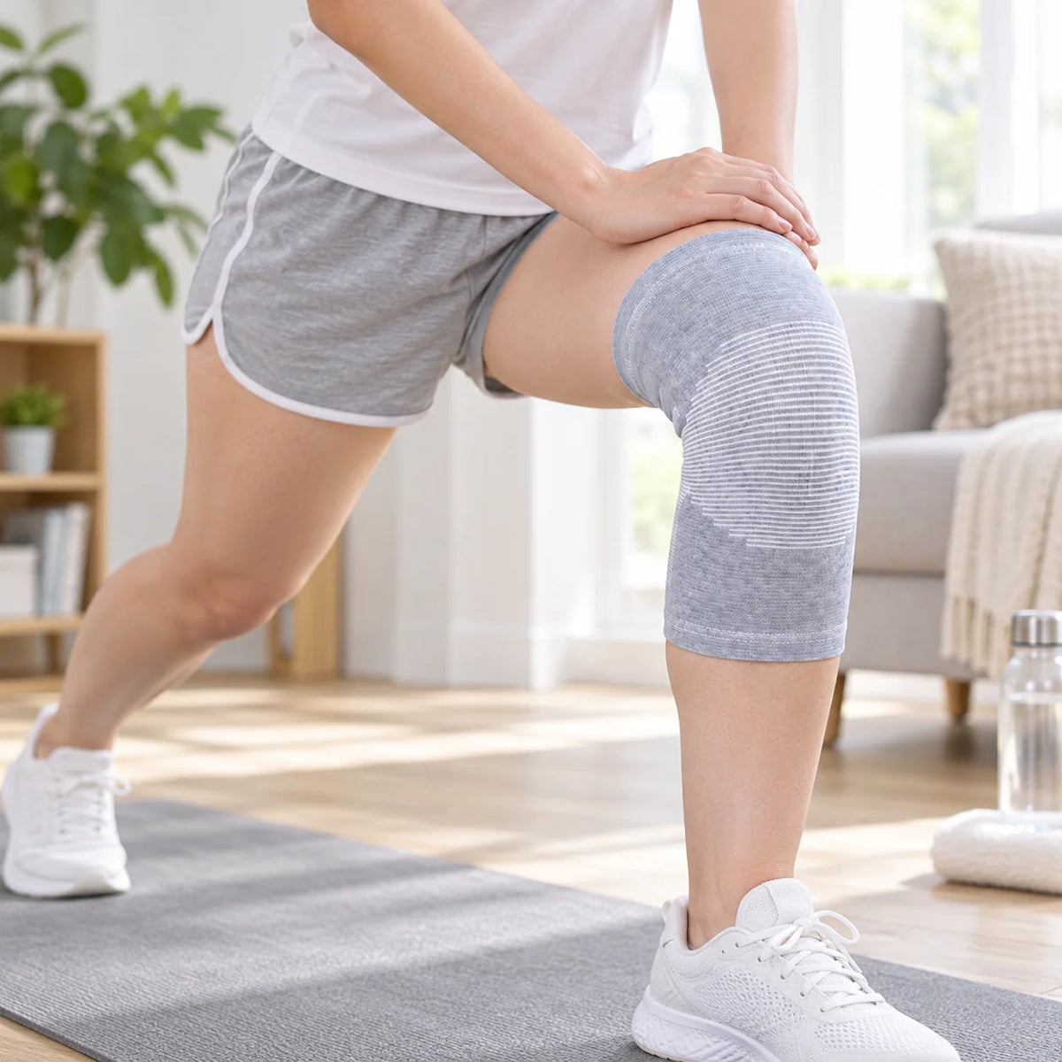 Knee Compression Sleeve Bamboo Breathable Moisture-Wicking Support