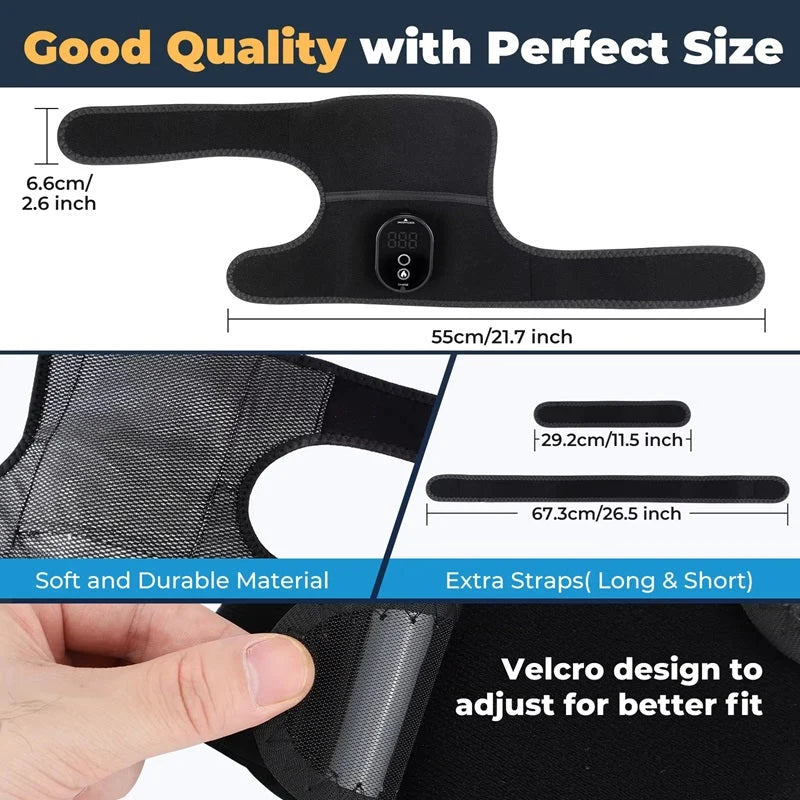 Knee Heating Pad Cordless Rechargeable 6 Heat Levels
