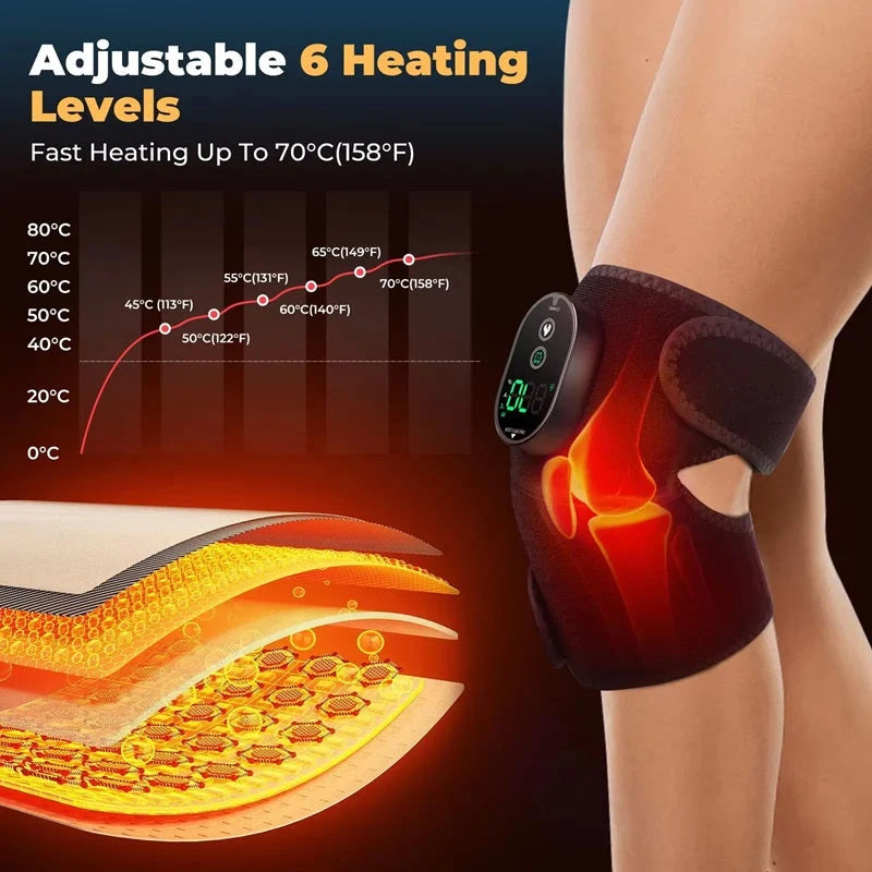 Knee Heating Pad Cordless Rechargeable 6 Heat Levels