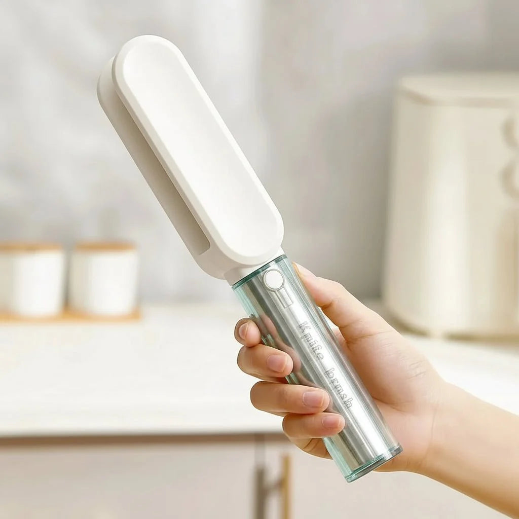 Knife Cleaning Brush Double-Sided Nylon Bristles Magnetic Guide