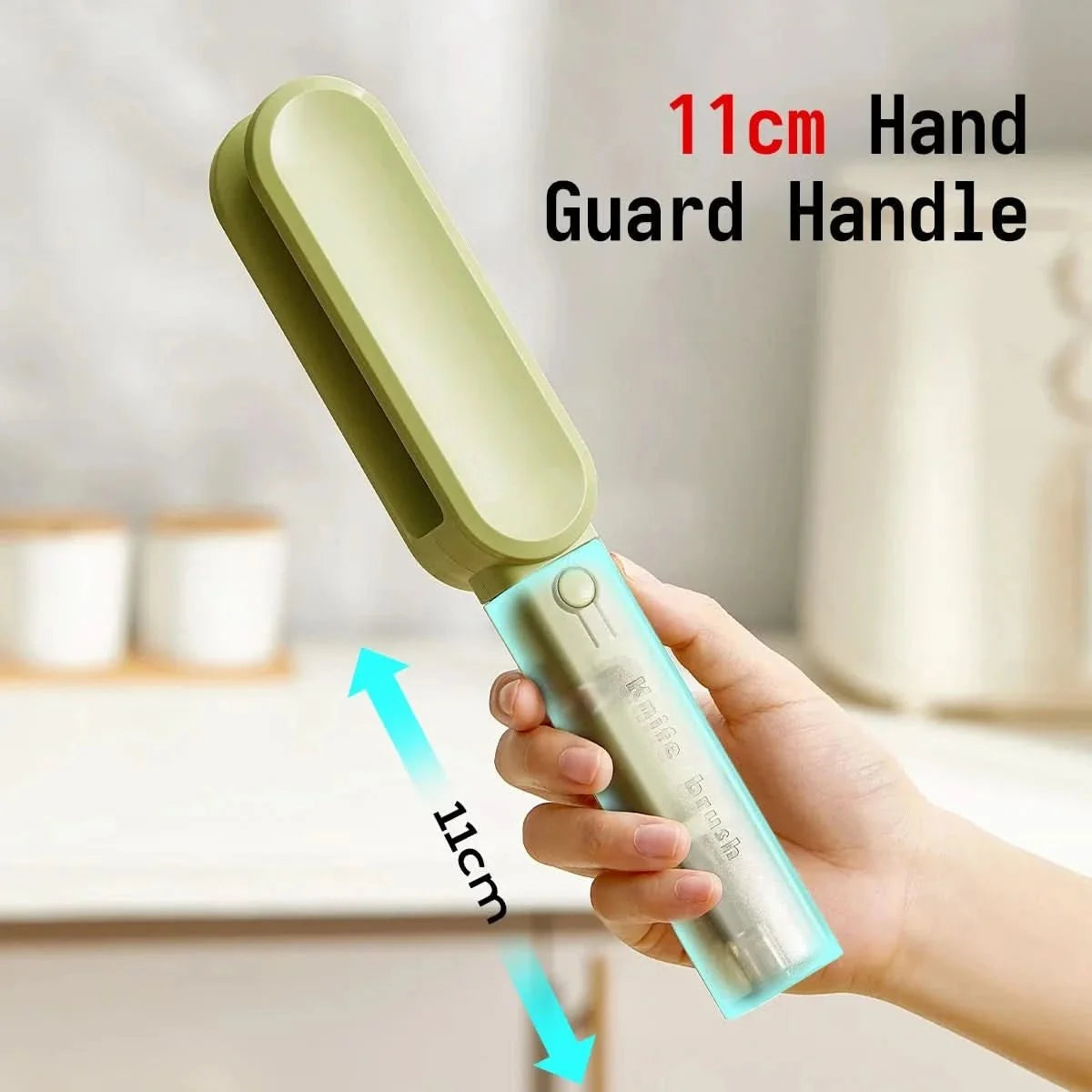 Knife Cleaning Brush Double-Sided Nylon Bristles Magnetic Guide