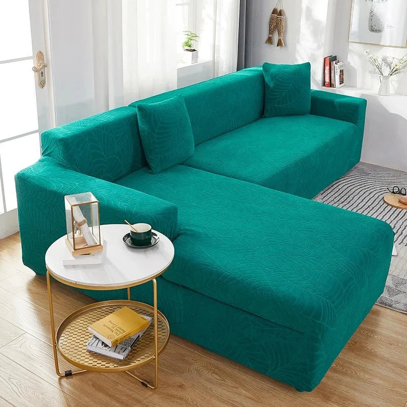 L-Shaped Sofa Cover Polyester Stain & Pet Hair Protection