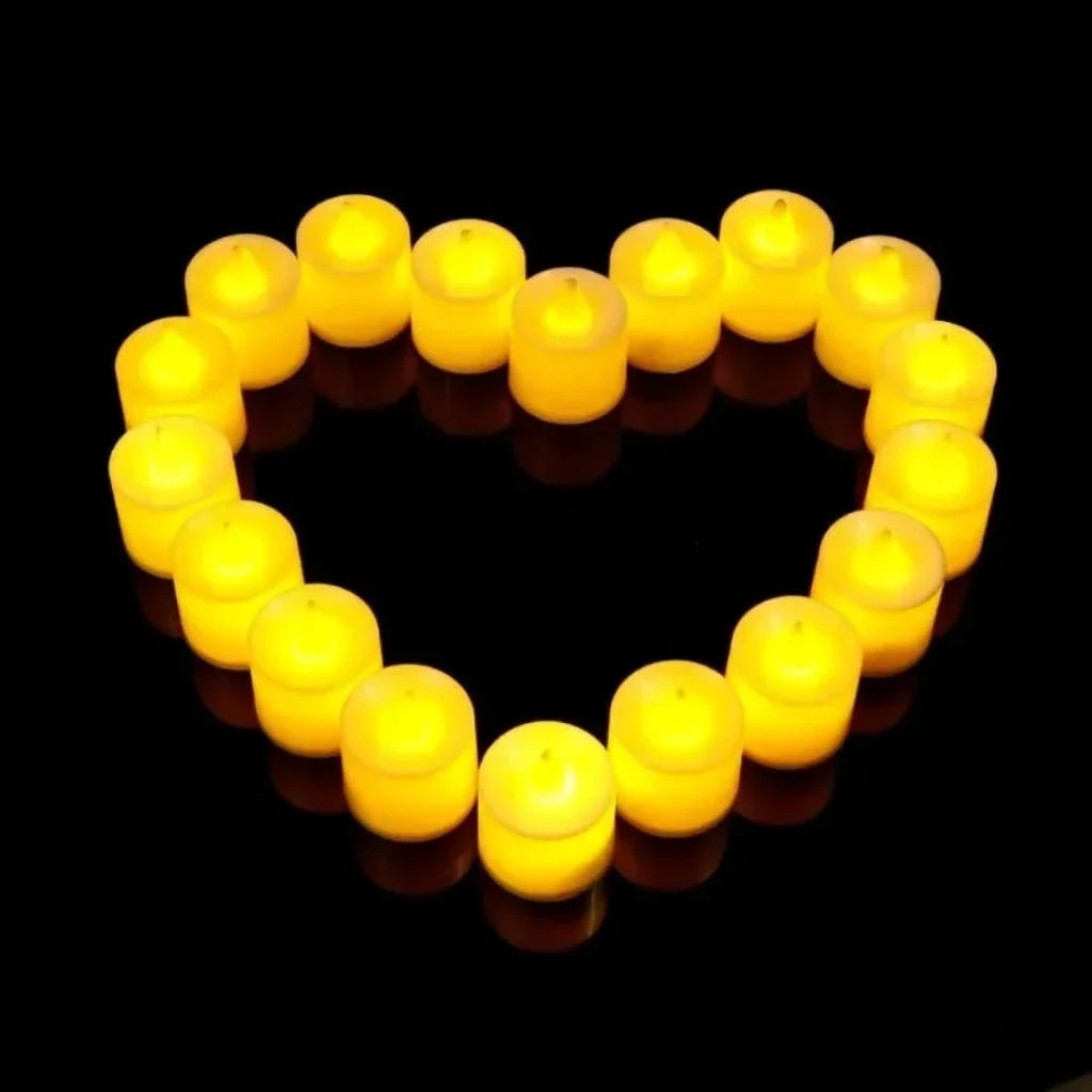 LED Candles Battery-Operated Flickering Flameless Wavy Melted Edge