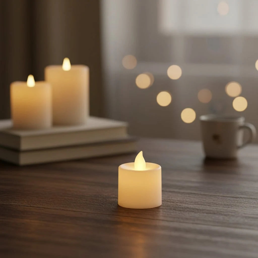 LED Candles Battery-Operated Flickering Flameless Wavy Melted Edge
