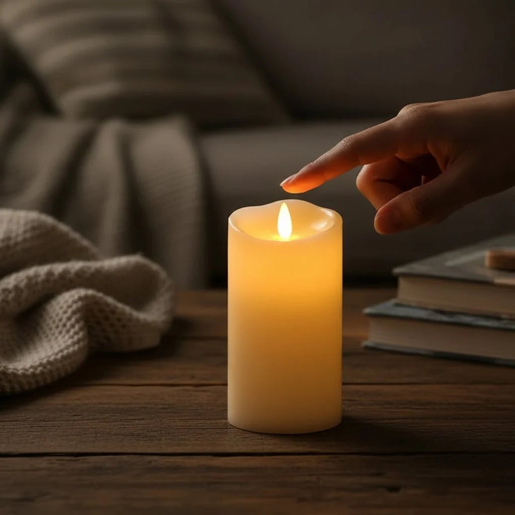 LED Candles Battery-Operated Flickering Flameless Wavy Melted Edge