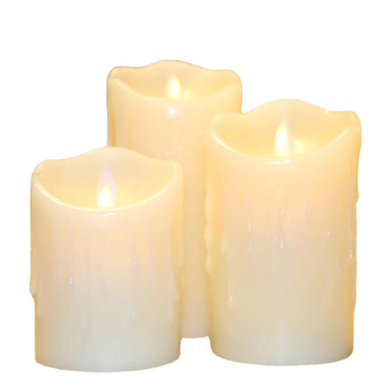LED Candles Real Wax Flickering Rechargeable Remote Control