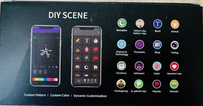 LED Curtain Lights 400 Individually Controlled App & Remote Control