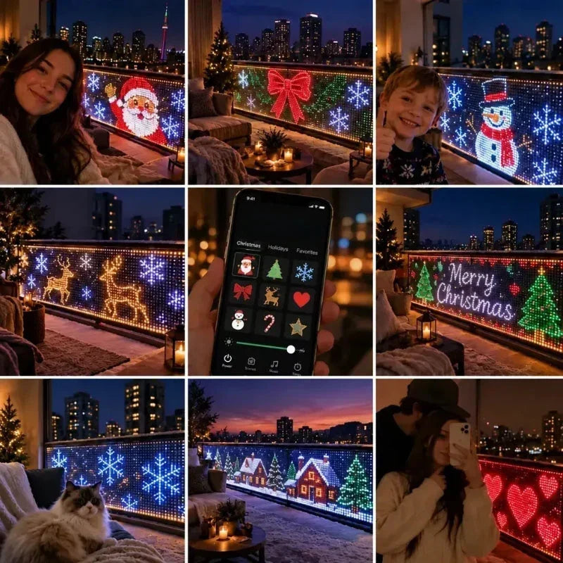 LED Curtain Lights 400 Individually Controlled App & Remote Control