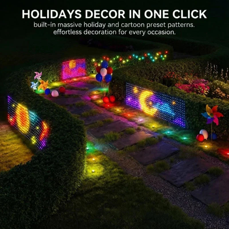 LED Curtain Lights 400 Individually Controlled App & Remote Control