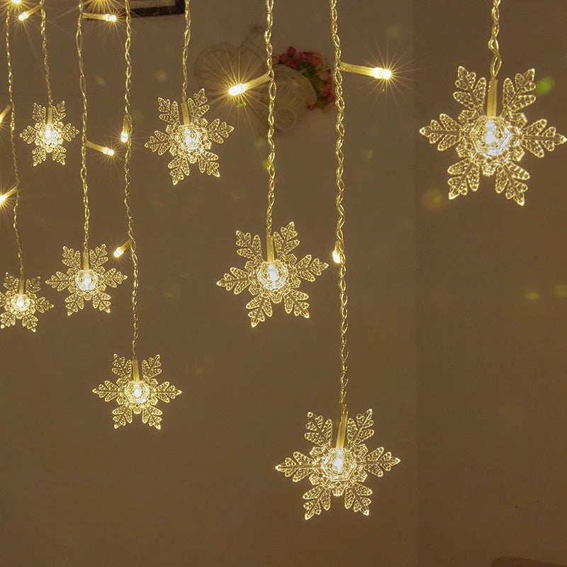 LED Light Curtain Remote-Controlled Winter Designs