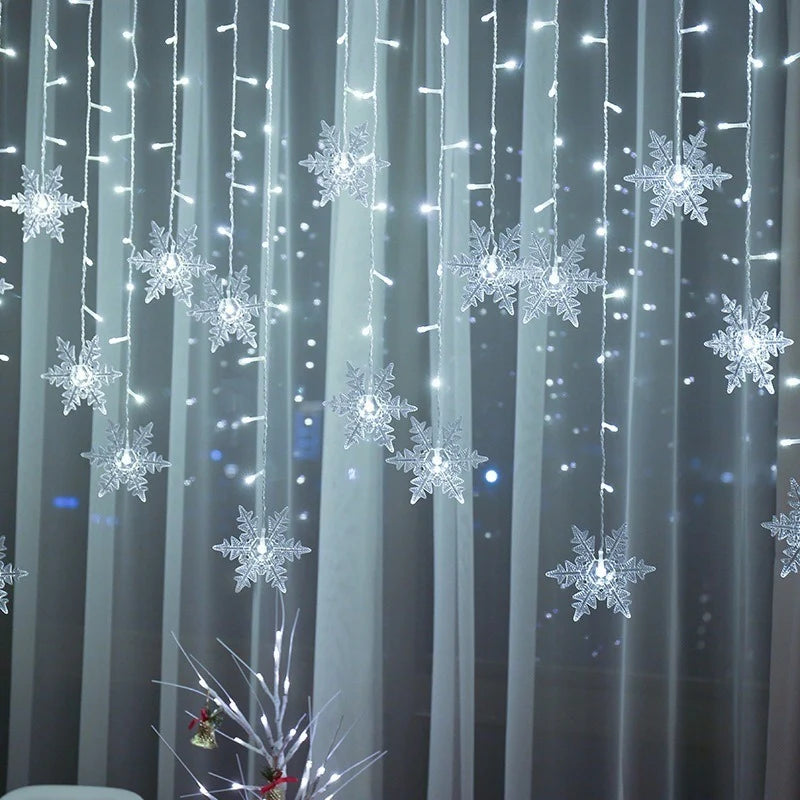 LED Light Curtain Remote-Controlled Winter Designs