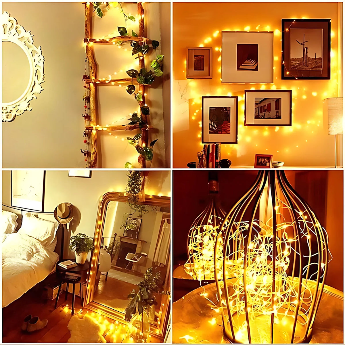 LED String Lights Flexible Wire Waterproof 100-Strand Set