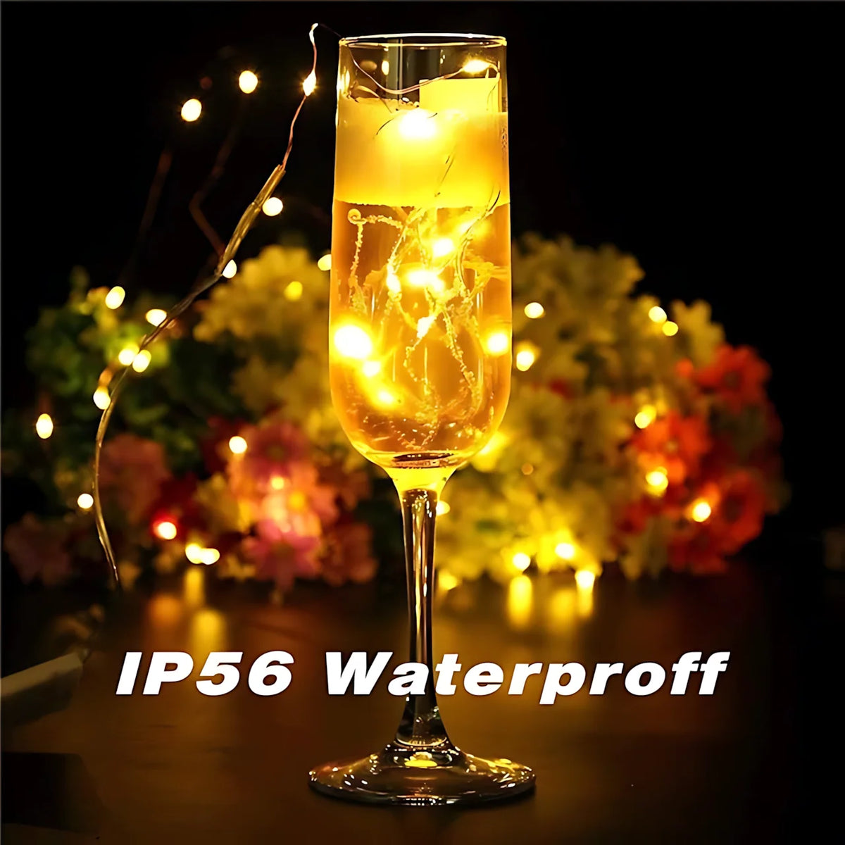 LED String Lights Flexible Wire Waterproof 100-Strand Set