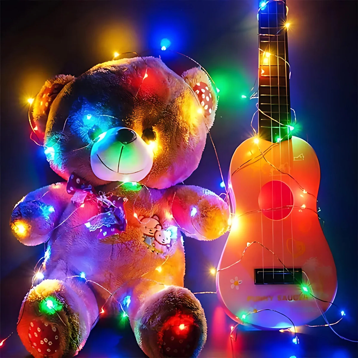 LED String Lights Flexible Wire Waterproof 100-Strand Set