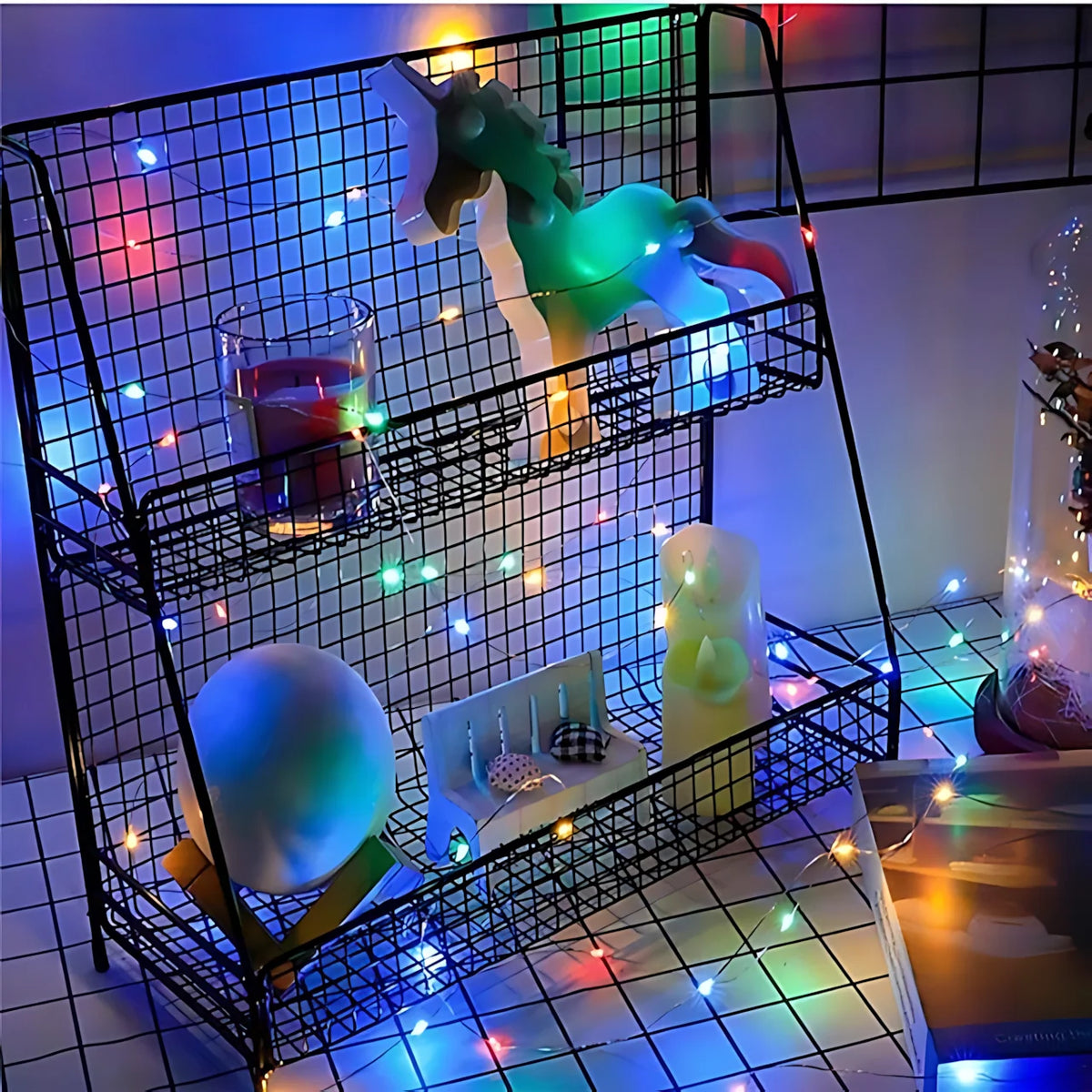 LED String Lights Flexible Wire Waterproof 100-Strand Set