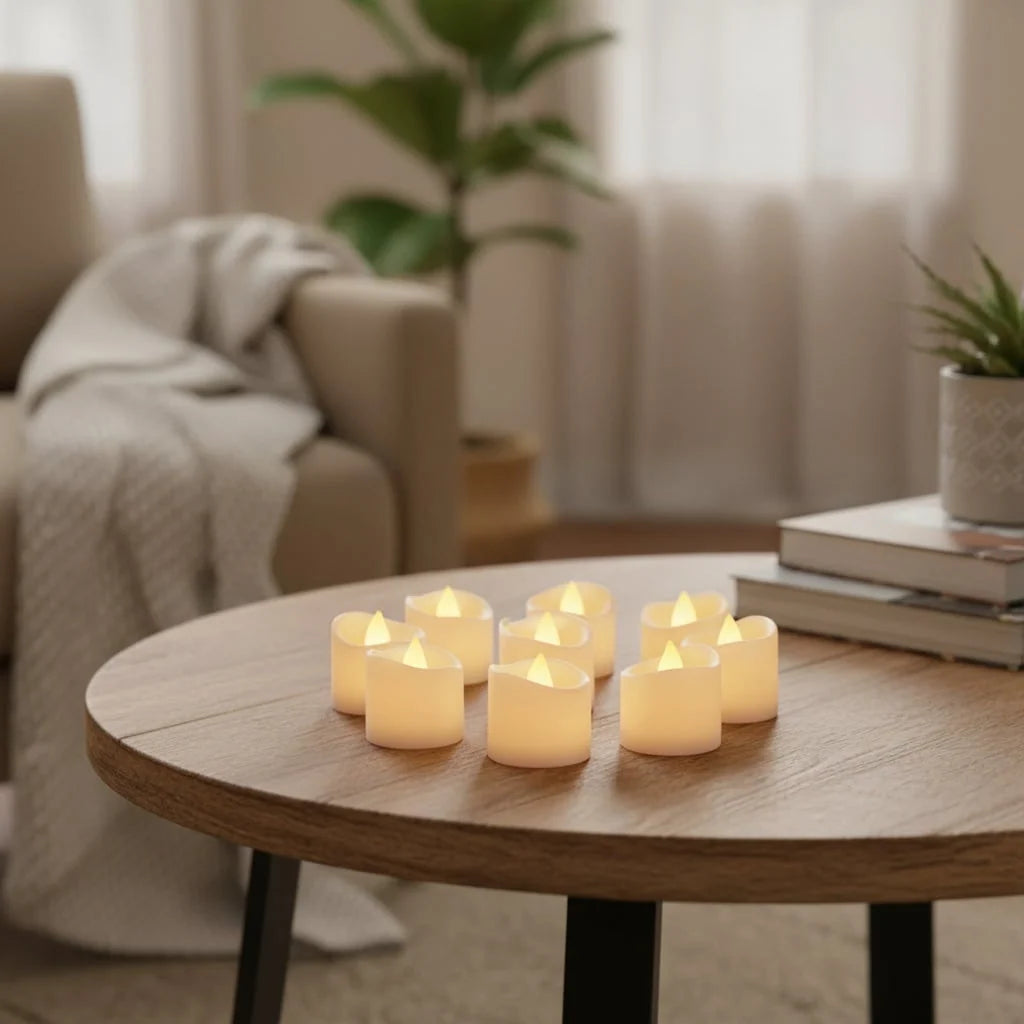 LED Tea Light Candles Battery-Operated Flameless Warm Glow