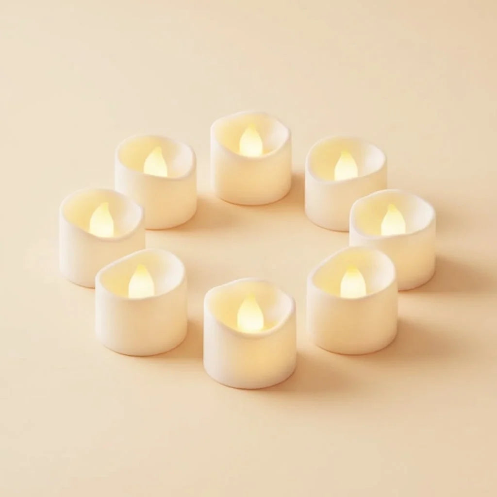 LED Tea Light Candles Flameless Flickering Set of 24