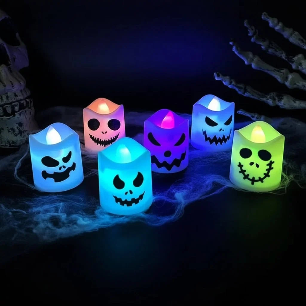 LED Tea Lights Color-Changing Flameless Set of 6