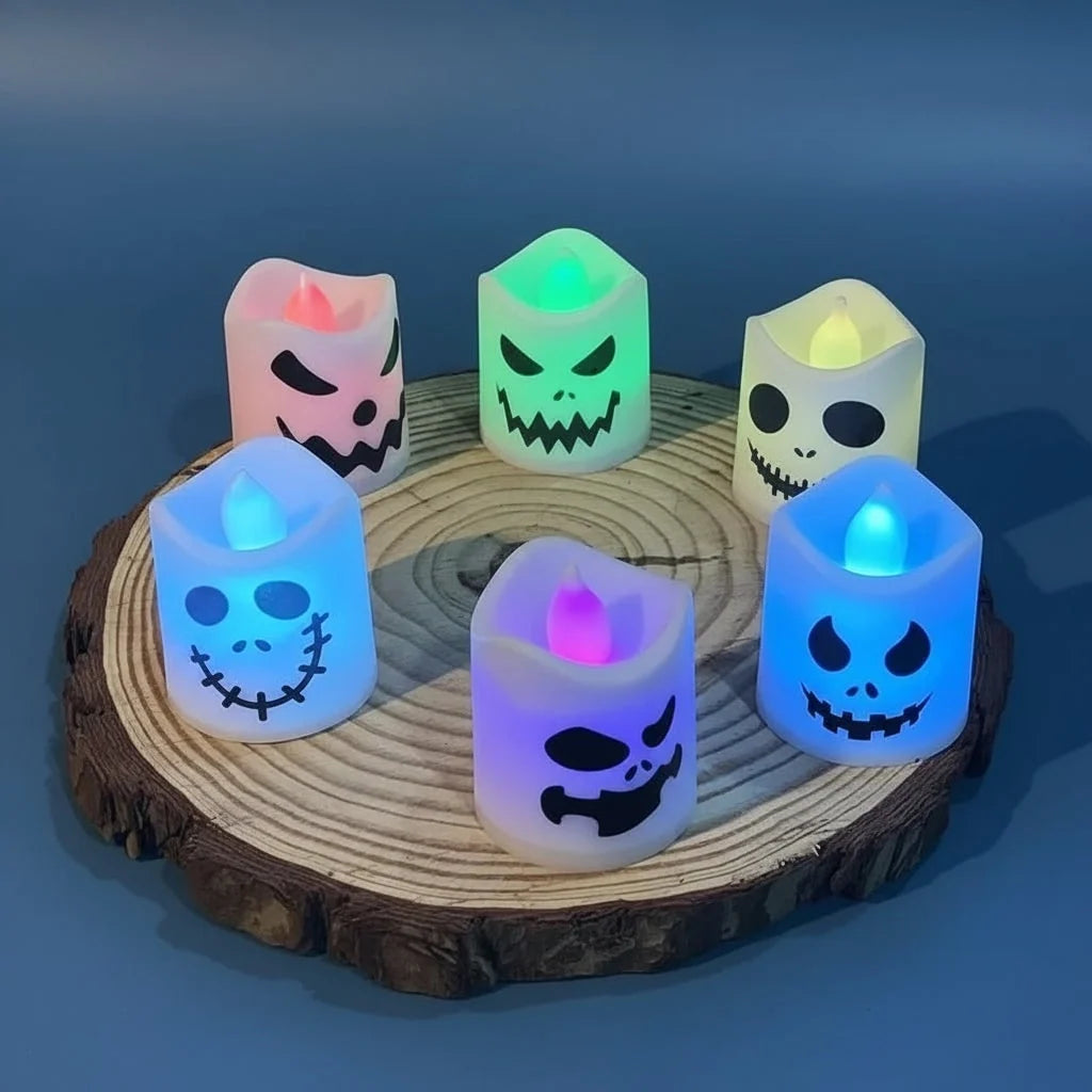 LED Tea Lights Color-Changing Flameless Set of 6