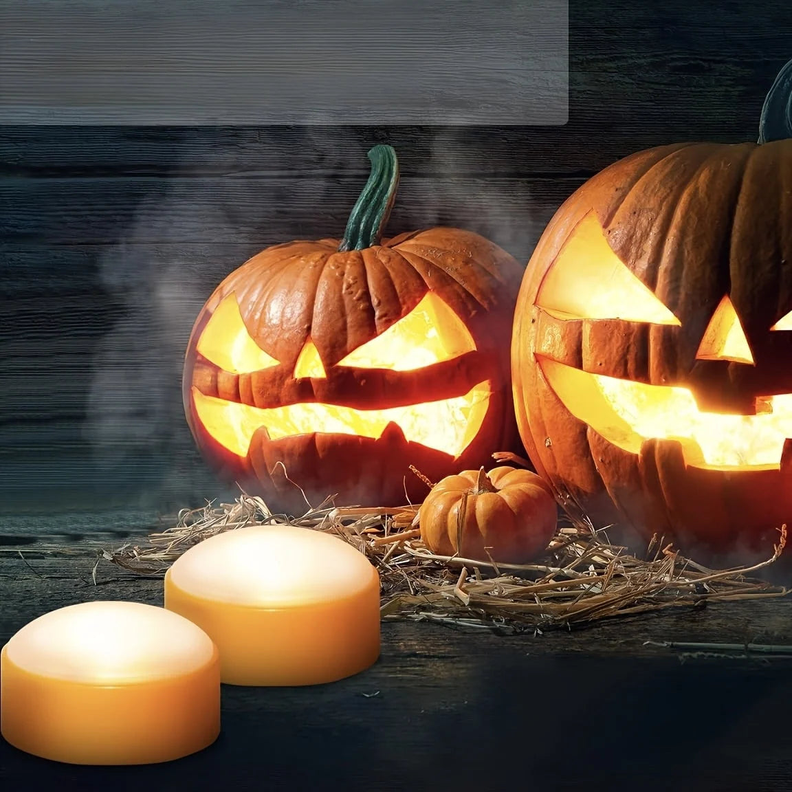 LED Tea Lights Remote Control Flickering & Steady Modes