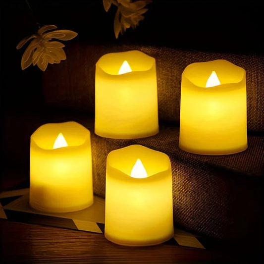 LED Tealight Candles Battery-Operated Realistic Flicker Flame-Free