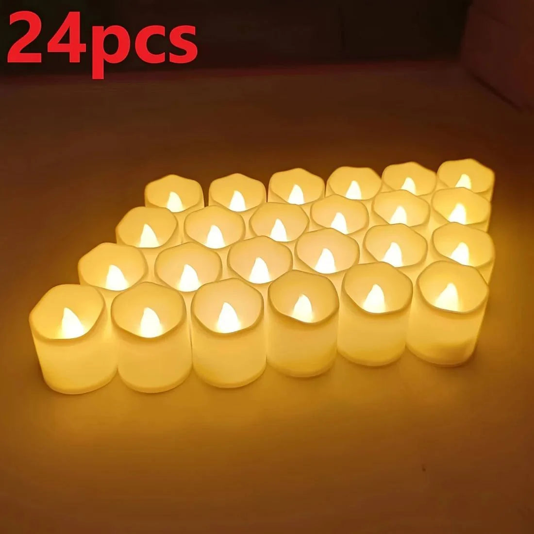 LED Tealight Candles Battery-Operated Realistic Flicker Flame-Free