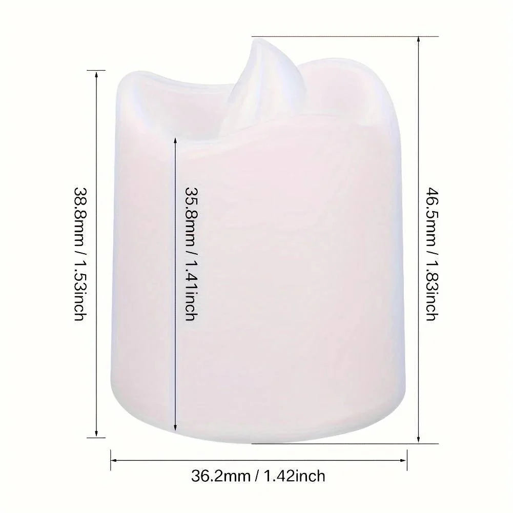 LED Tealight Candles Battery-Operated Realistic Flicker Flame-Free