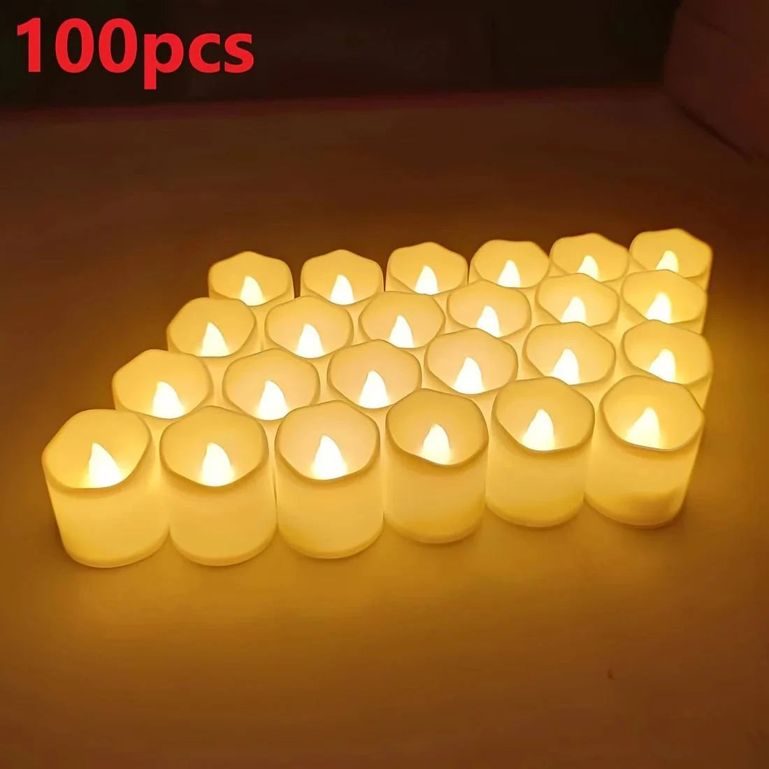 LED Tealight Candles Battery-Operated Realistic Flicker Flame-Free
