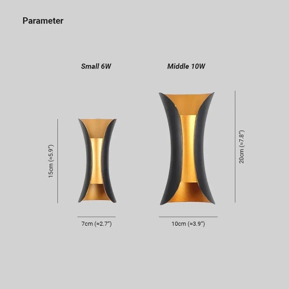 LED Wall Light Curved IP65 Weather-Resistant