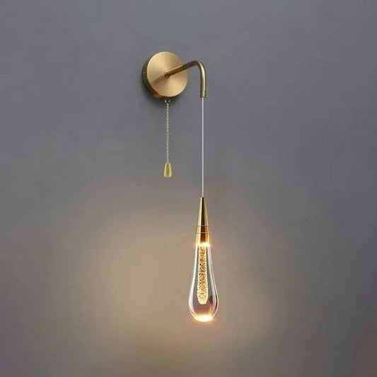 LED Wall Light Glass & Metal Tunable Dimmable Zipper Switch
