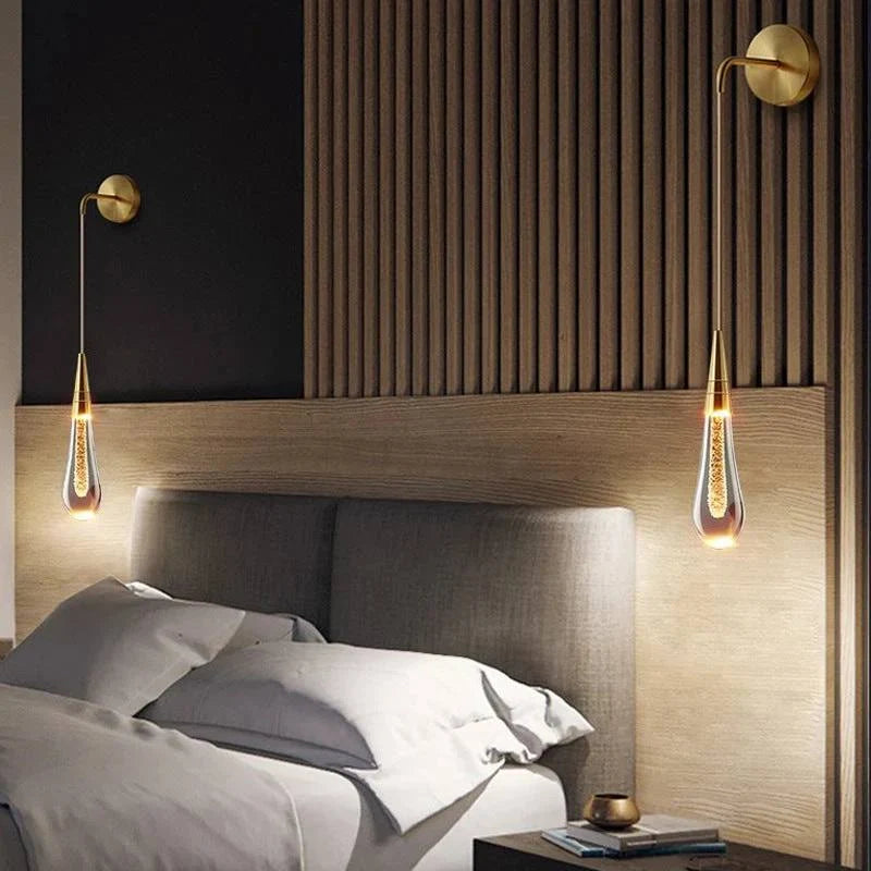 LED Wall Light Glass & Metal Tunable Dimmable Zipper Switch