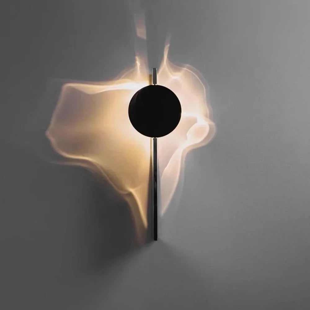 LED Wall Sconce Stainless Steel Rotating Ripple Light