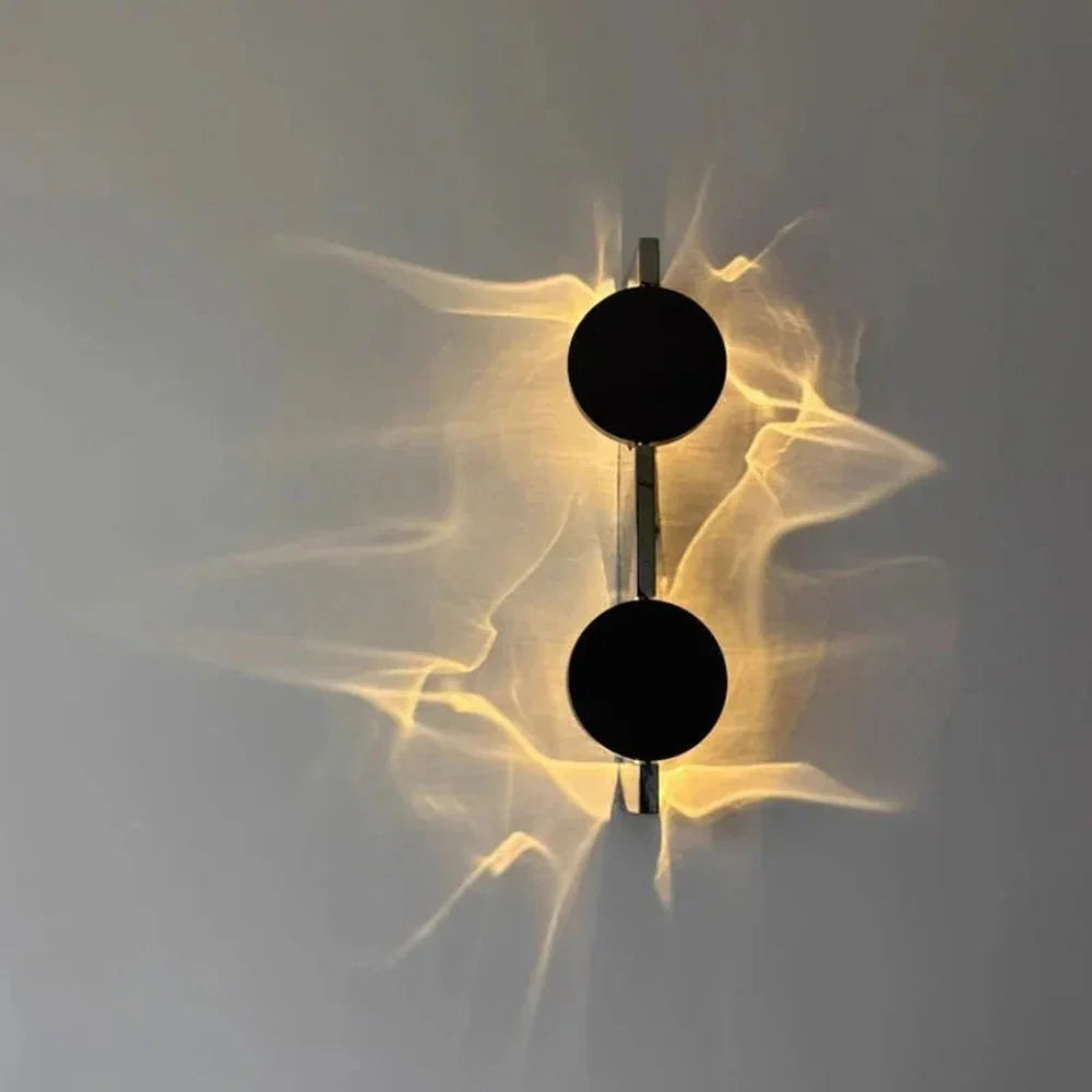 LED Wall Sconce Stainless Steel Rotating Ripple Light