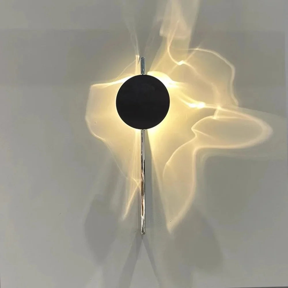 LED Wall Sconce Stainless Steel Rotating Ripple Light