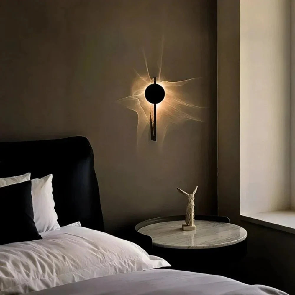 LED Wall Sconce Stainless Steel Rotating Ripple Light