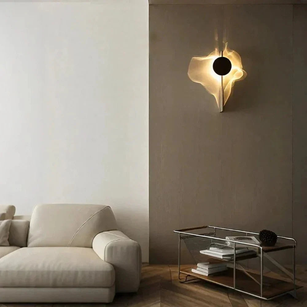 LED Wall Sconce Stainless Steel Rotating Ripple Light