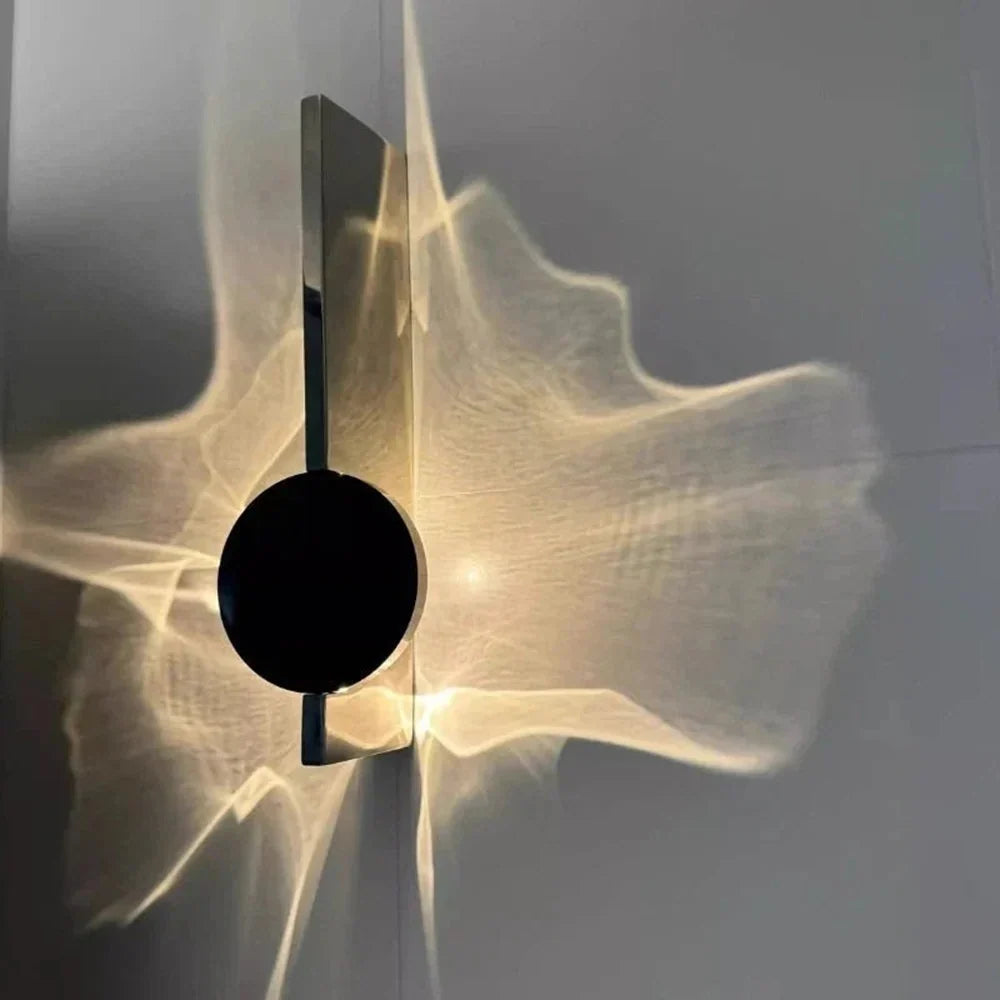 LED Wall Sconce Stainless Steel Rotating Ripple Light