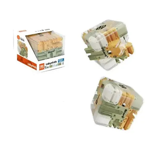Labyrinth Cube Transparent ABS Stainless Steel Ball