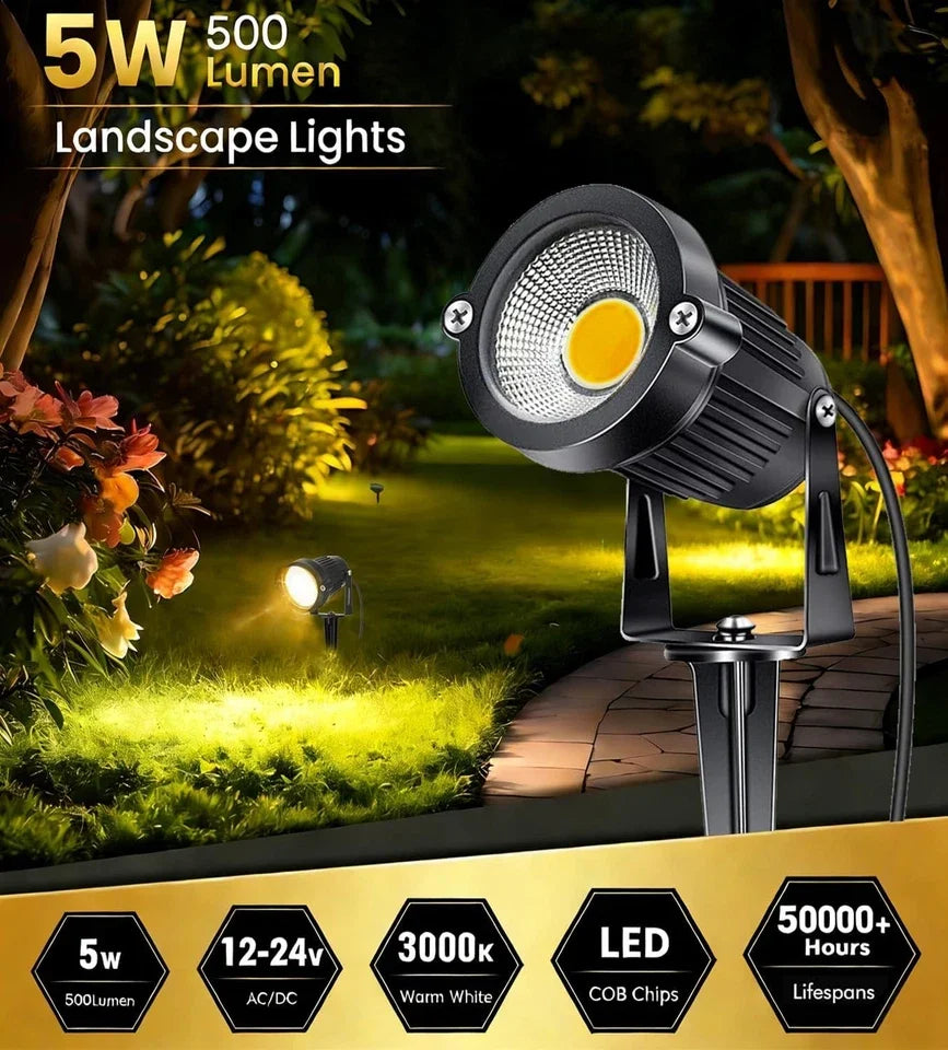 Landscape Spotlights 500-Lumen Adjustable IP65 Set of 10