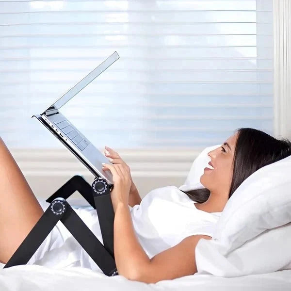 Laptop Stand Adjustable Foldable Aluminum With Detachable Mouse Pad