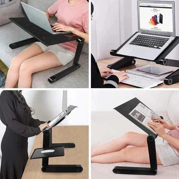 Laptop Stand Adjustable Foldable Aluminum With Detachable Mouse Pad