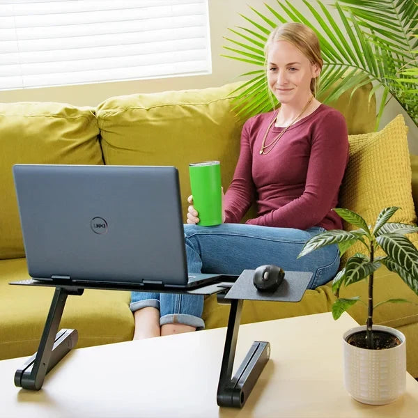 Laptop Stand Adjustable Foldable Ventilated With Mouse Tray
