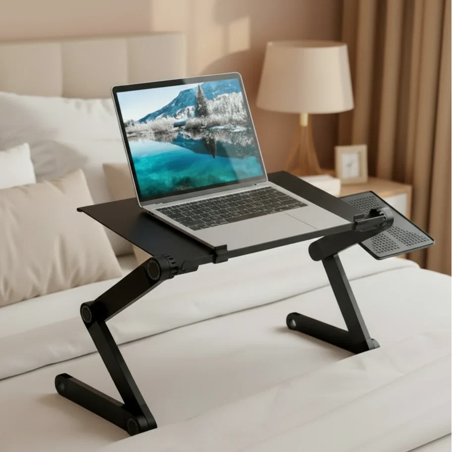 Laptop Stand Adjustable Height With Removable Mouse Pad