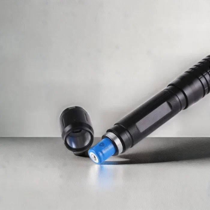 Laser Flashlight Blue Beam Adjustable Focus Fire-Starting Tool