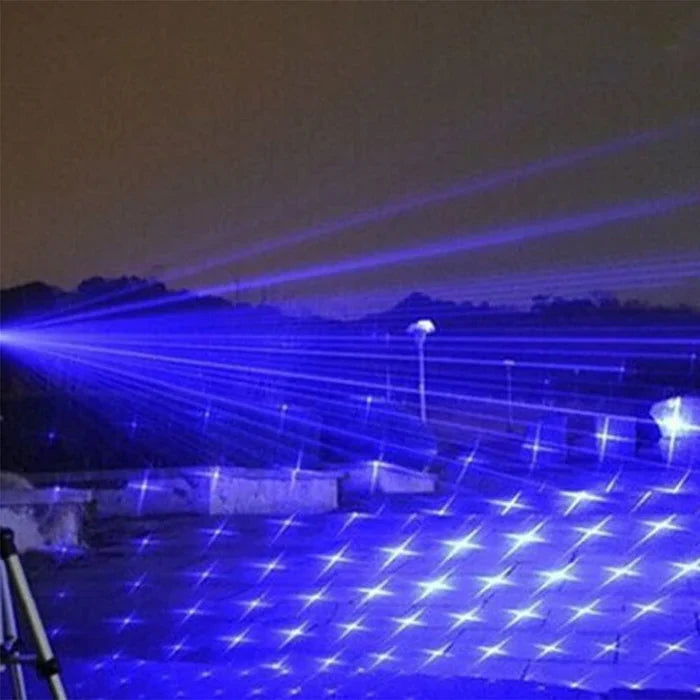Laser Flashlight Blue Beam Adjustable Focus Fire-Starting Tool