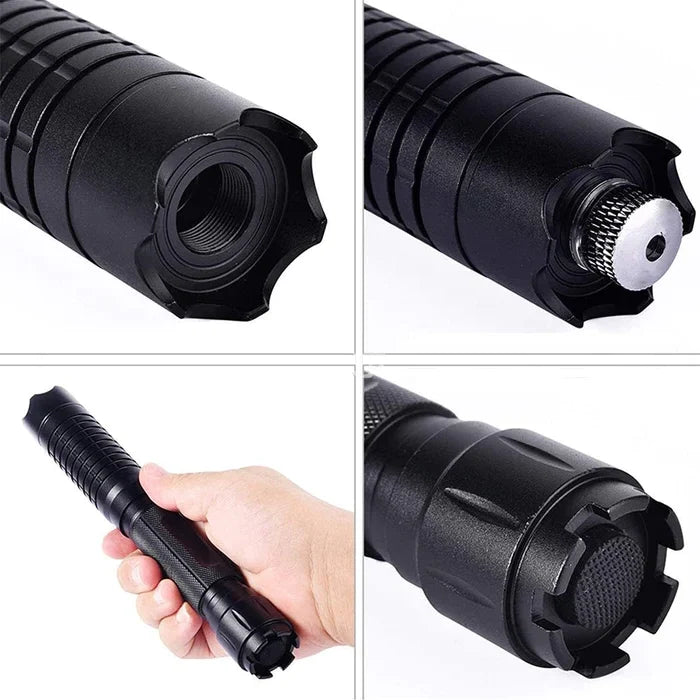 Laser Flashlight Blue Beam Adjustable Focus Fire-Starting Tool
