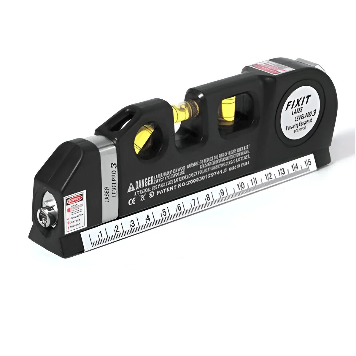 Laser Level Horizontal Vertical Crosshair Triple Bubble Tape Measure